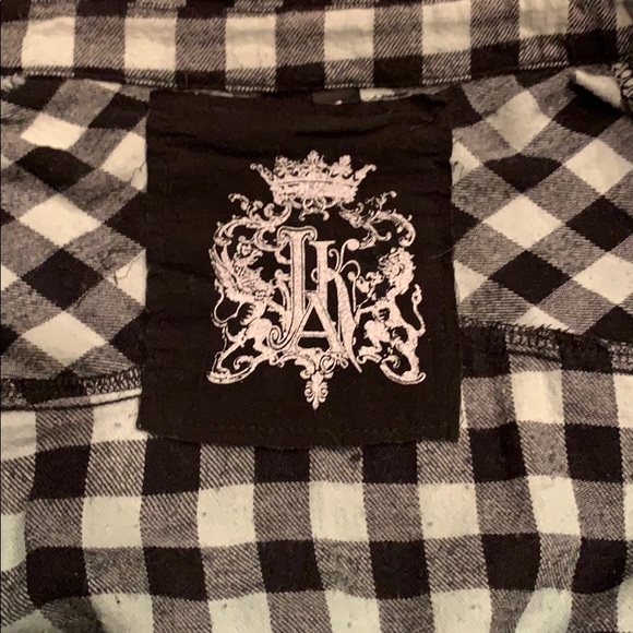 Green ombré plaid flannel shirt, size small - Picture 4 of 4